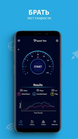 тест скорости интернета: Wifi для Android — скриншот 1