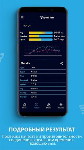 тест скорости интернета: Wifi для Android — скриншот 2