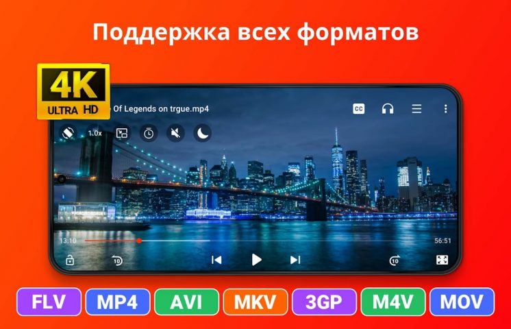 видеоплеер всех форматов HD для Android — скриншот 1
