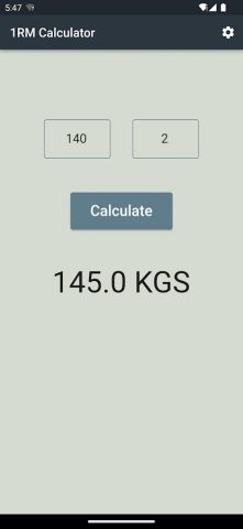 1 Rep Max Calculator для Android — скриншот 3