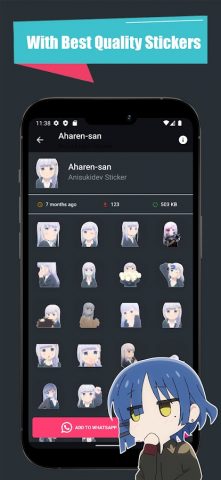 +100000 Anime Stickers for WA для Android — скриншот 4