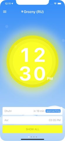 1Muslim: Prayer times, Azan для iOS — скриншот 1