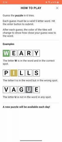 5 Letter Words для Android — скриншот 1