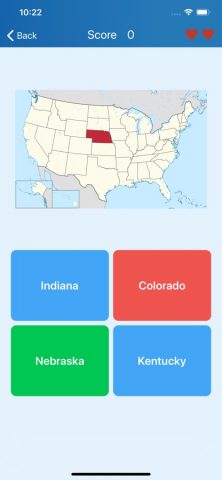 50 US states — Quiz для iOS — скриншот 2