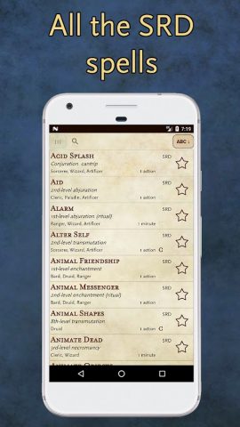 5e Spells для Android — скриншот 1