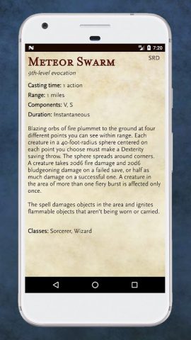 5e Spells для Android — скриншот 2