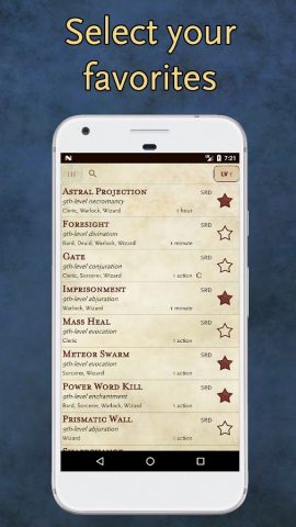 5e Spells для Android — скриншот 3