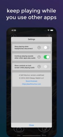 A Soft Murmur для iOS — скриншот 4