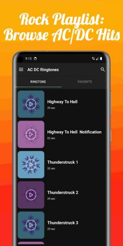 AC DC Ringtones для Android — скриншот 2