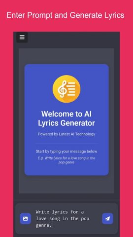 AI Lyrics Generator для Android — скриншот 2