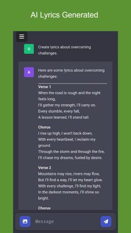 AI Lyrics Generator для Android — скриншот 3