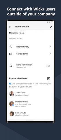 AWS Wickr для Android — скриншот 4