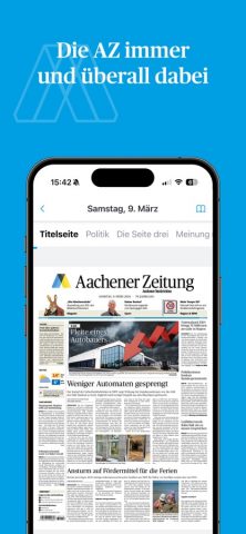 Aachener Zeitung E-Paper для iOS — скриншот 1