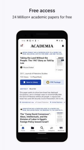 Academia.edu для Android — скриншот 1