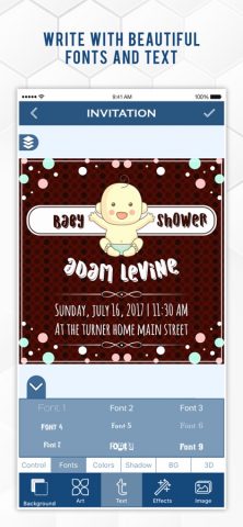Ace Invitation Maker для iOS — скриншот 2