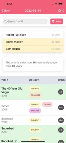 Actorle для iOS — скриншот 2