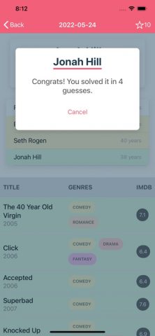 Actorle для iOS — скриншот 3