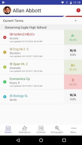 Aeries Mobile Portal для Android — скриншот 3