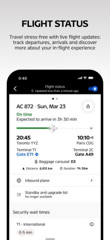 Air Canada + Aeroplan для iOS — скриншот 3