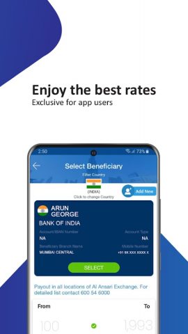 Al Ansari Exchange Send Money для Android — скриншот 2