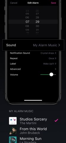 Alarm Clock — Wake up Music для iOS — скриншот 4