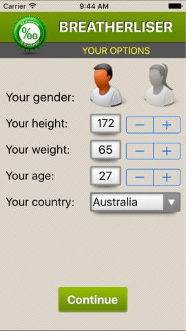 Алкотестер для iOS — скриншот 1