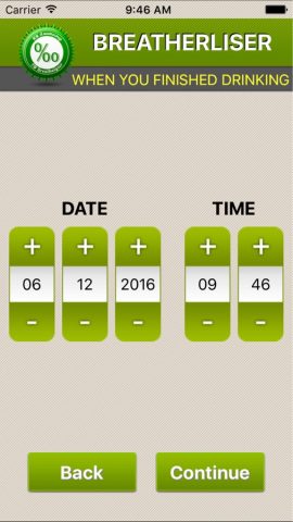 Алкотестер для iOS — скриншот 4