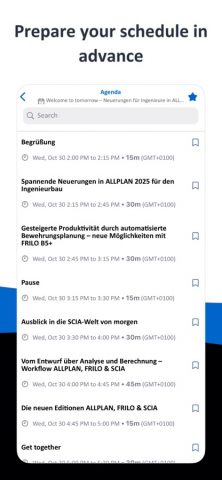 Allplan Events для iOS — скриншот 3