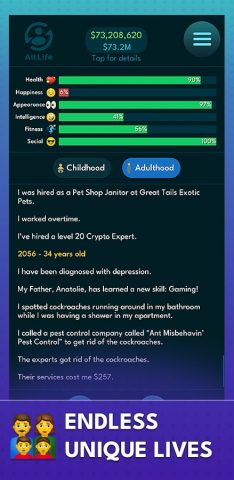 AltLife — Life Simulator для Android — скриншот 1