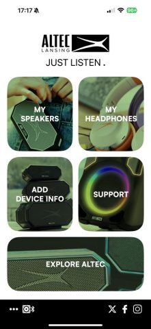 Altec Lansing Just Listen для iOS — скриншот 1