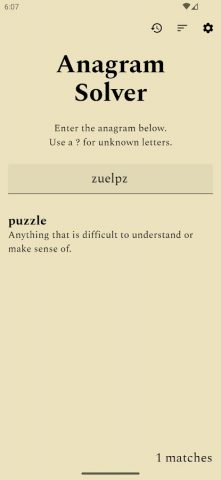 Anagram Solver для Android — скриншот 5
