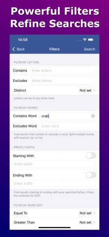 Anagram Solver — Crosswords для iOS — скриншот 4