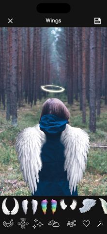 Angel Wings: Фоторедактор для iOS — скриншот 1