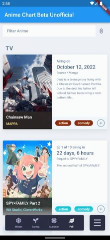 AniChart Beta Unofficial для Android — скриншот 2