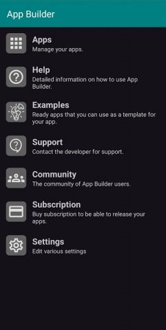 App Builder для Android — скриншот 1