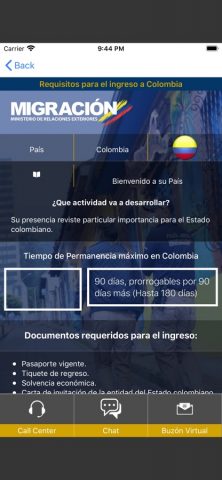 App Migración Colombia для iOS — скриншот 2
