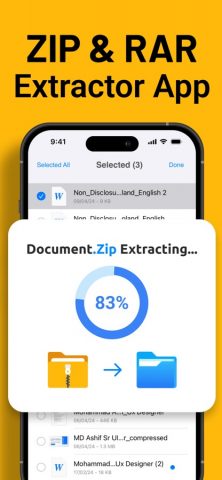 Appархиватор ZIP распаковщик для iOS — скриншот 3