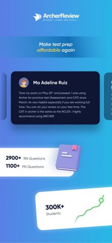 Archer Review NCLEX для iOS — скриншот 1