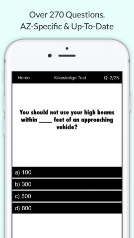 Arizona DMV Permit Test для iOS — скриншот 1