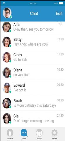 AstraChat — Direct XMPP & VOIP для iOS — скриншот 1