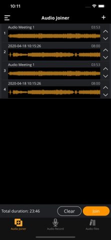 Audio Joiner: Merge & Recorder для iOS — скриншот 3