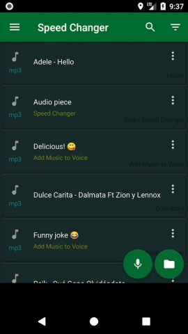 Audio Speed Changer для Android — скриншот 1
