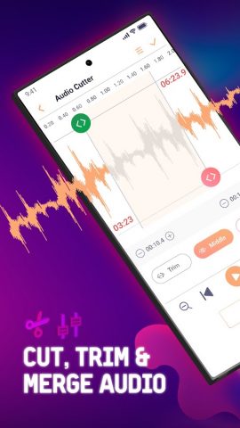 AudioCut — MP3 Cutter Ringtone для Android — скриншот 1