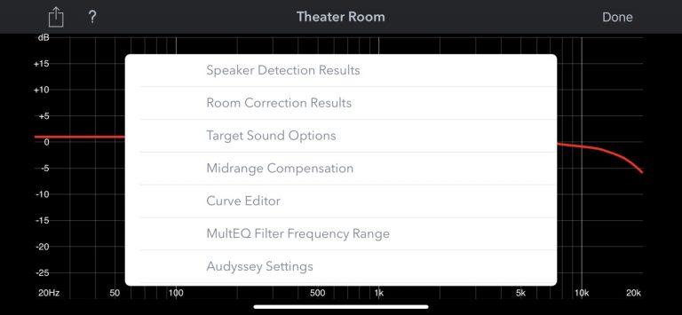 Audyssey MultEQ Editor app для iOS — скриншот 3