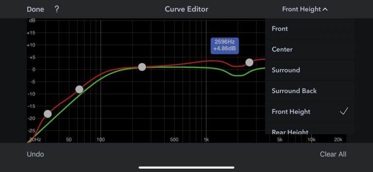Audyssey MultEQ Editor app для iOS — скриншот 5