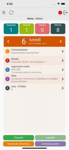 Axios Registro Elettronico ALU для iOS — скриншот 2