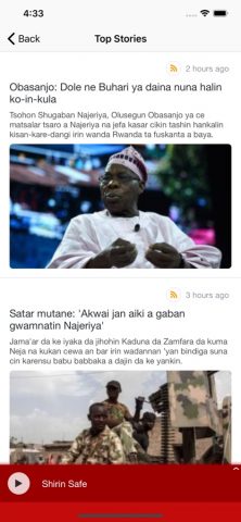 BBC News Hausa для iOS — скриншот 4