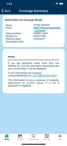 BCBS FEP Dental для iOS — скриншот 3