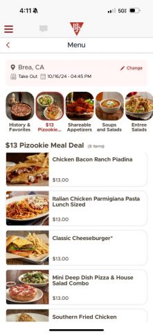 BJ’s Restaurants для iOS — скриншот 2