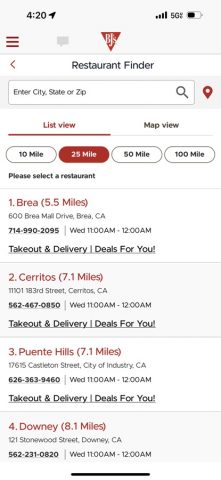 BJ’s Restaurants для iOS — скриншот 3